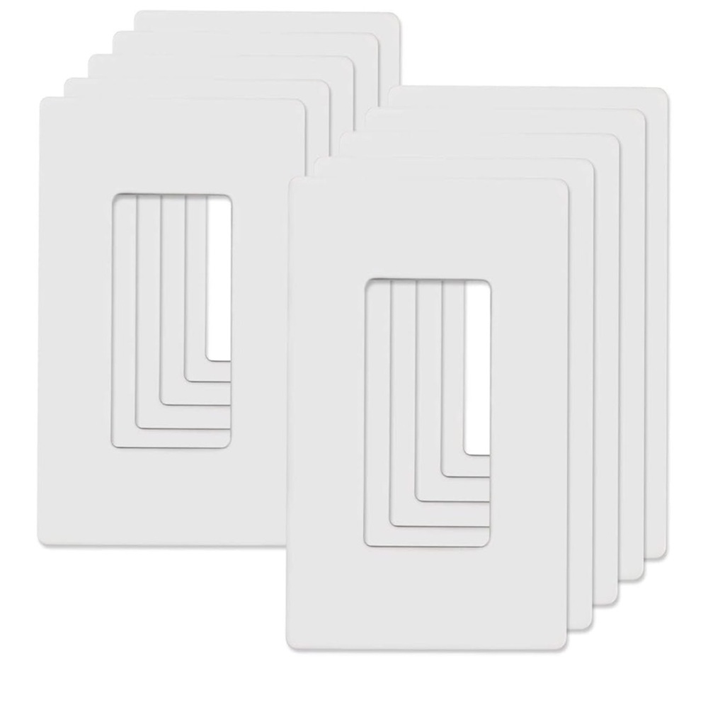 Abbotech White Wall Plate Covers 10 Pack